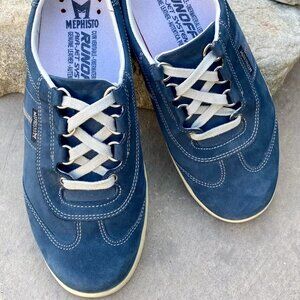 Mephisto Women’s US 6.5 Laser Perf Ladywalk Walking Sneaker - Navy Suede